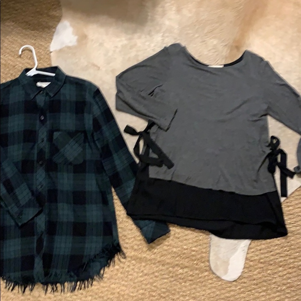 2 CUTE Shirts-Beach Lunch Lounge-Pebble and Stone